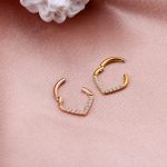 CM Crareesi Mania Teardrop Daith Earrings Hoop Hinged Clicker Rings 16G Helix Cartilage Earrings Hoop 316L Stainless Steel CZ Helix Tragus Daith Septum Clicker Jewellery - Image 5